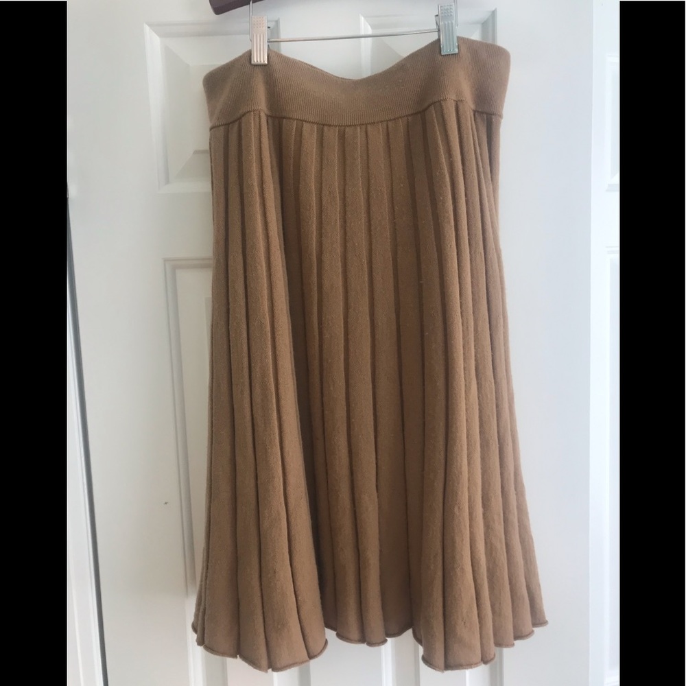 J.Crew 100% merino wool pleated sweater midi skirt